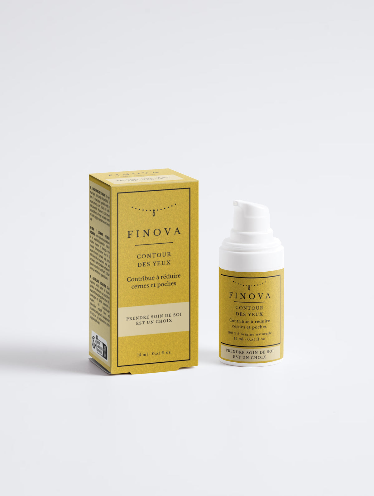 Boîte et flacon du contour des yeux FINOVA