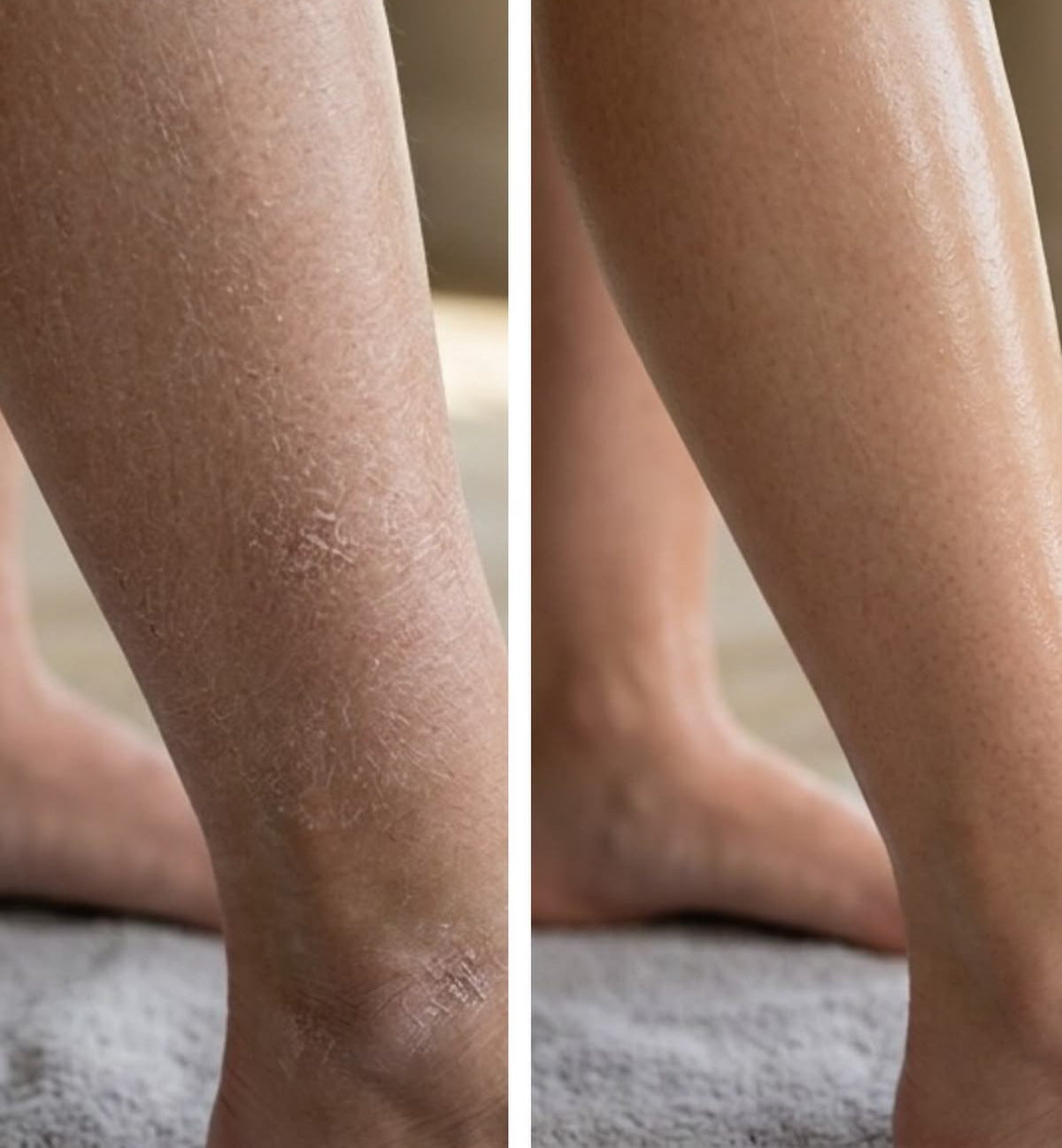 Avant/après jambes hydratées FINOVA